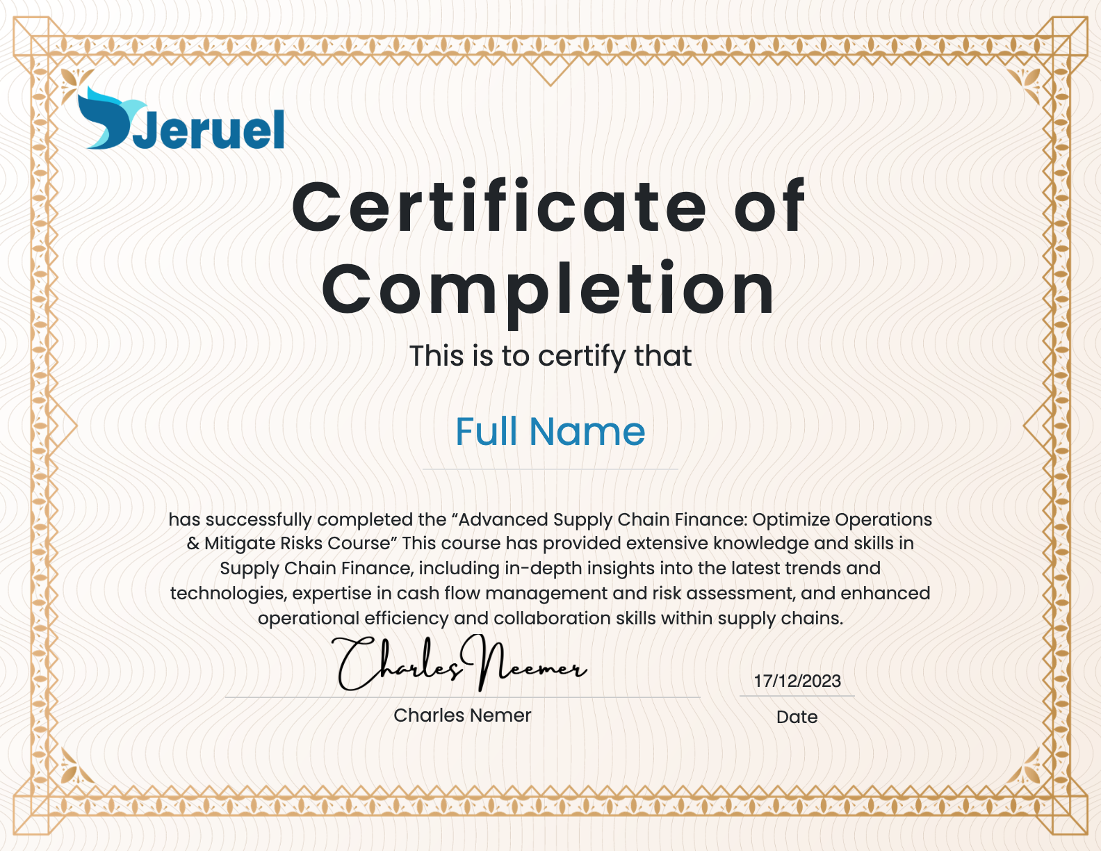 certificate