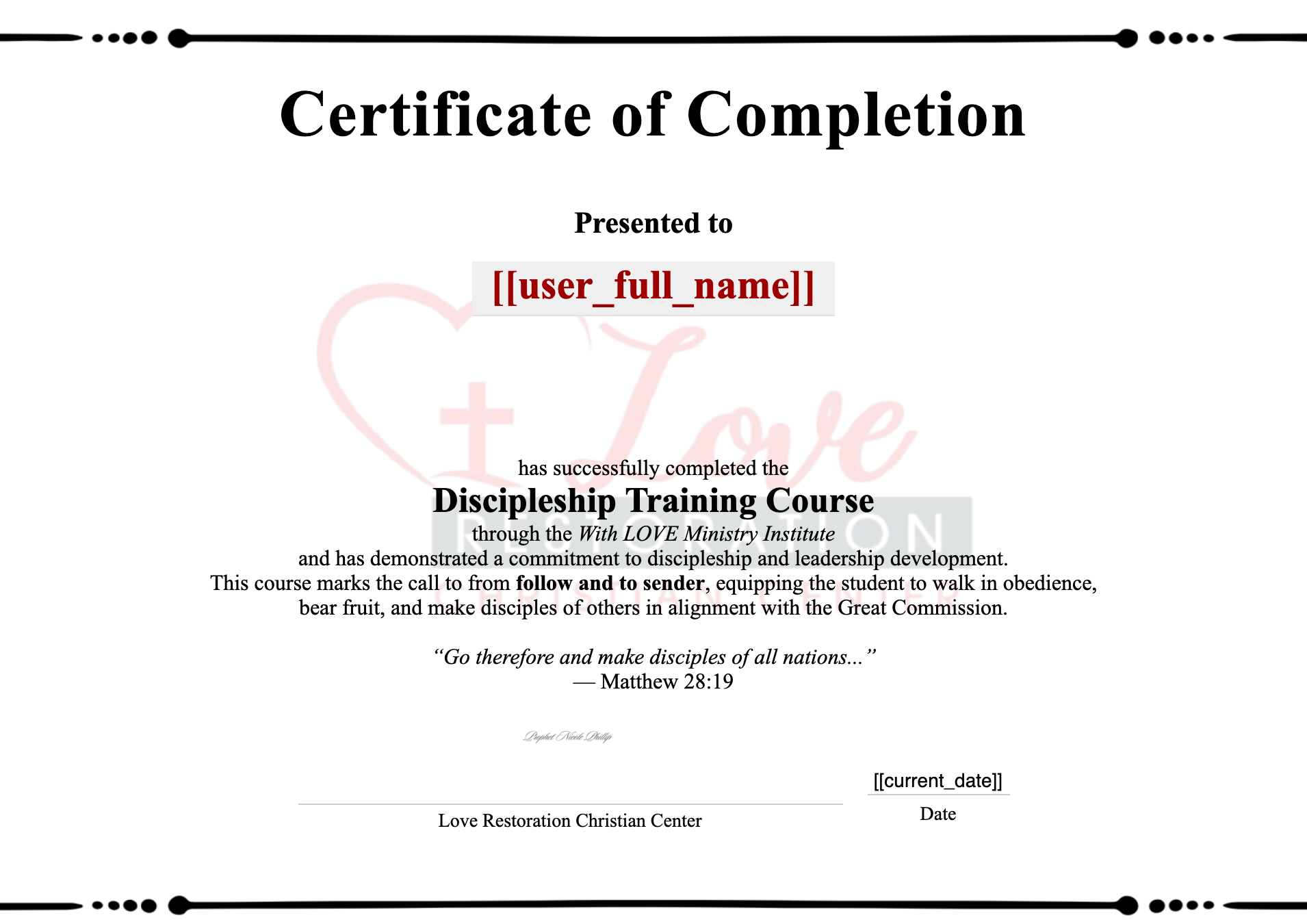 certificate