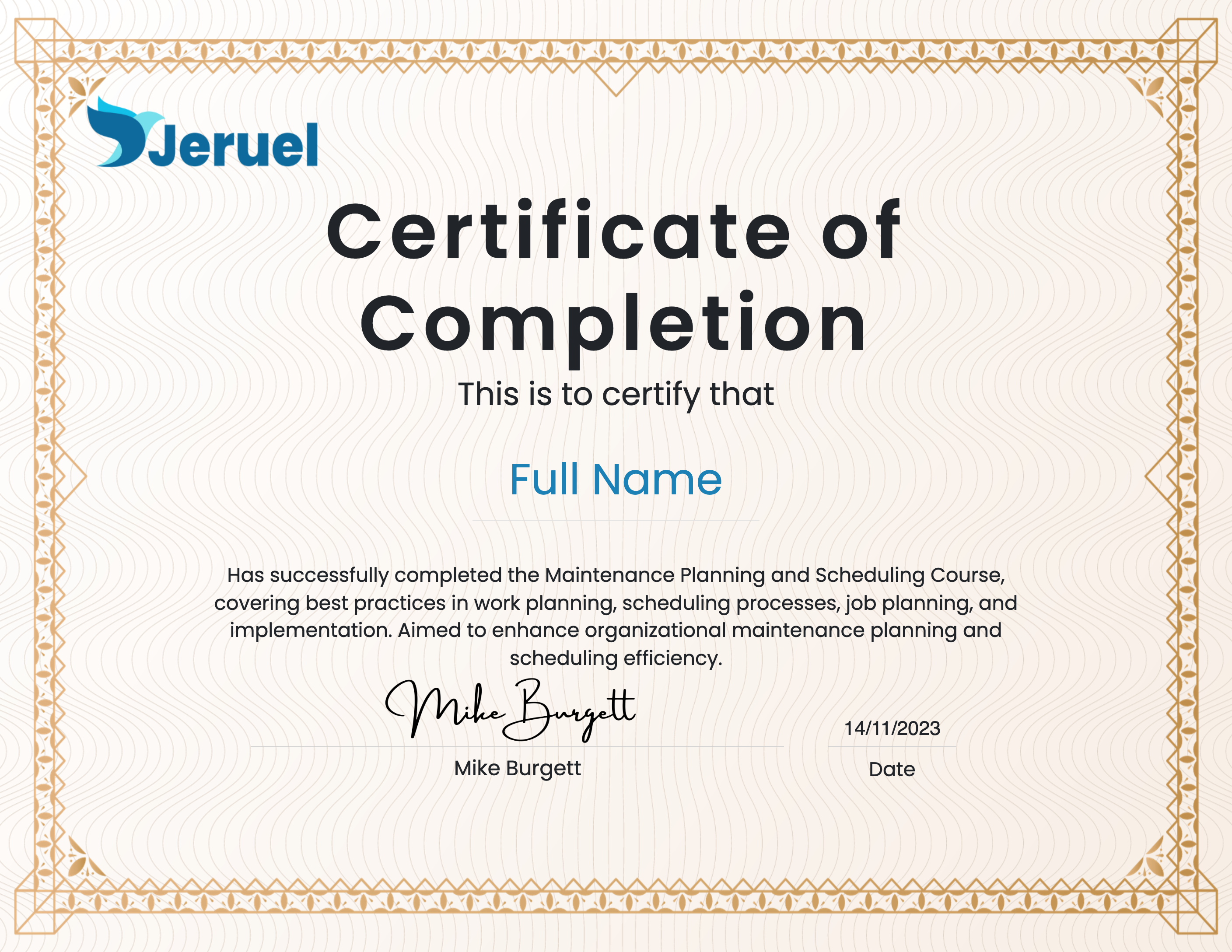 certificate
