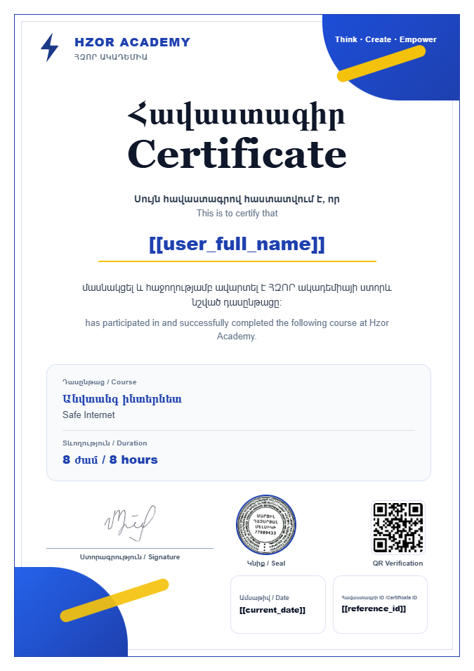 certificate