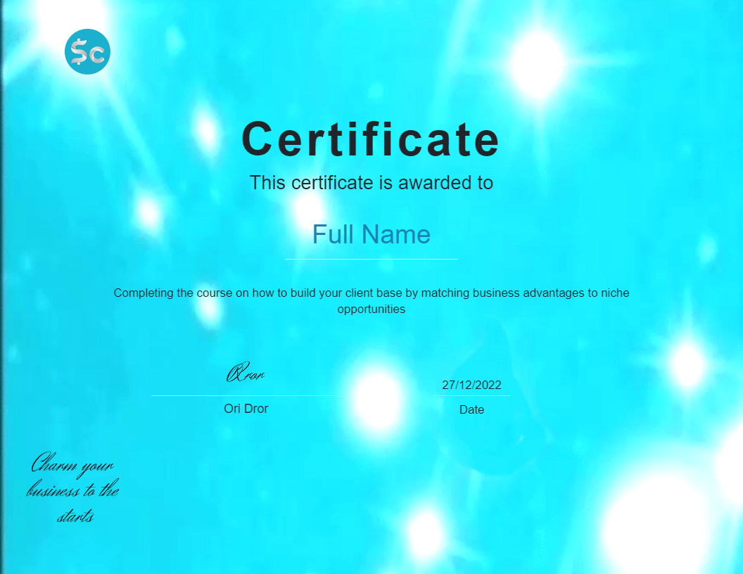 certificate