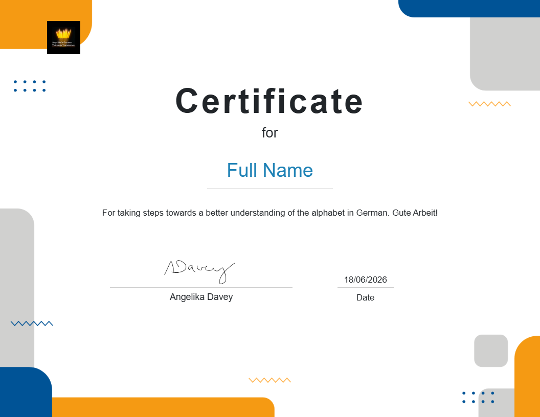 certificate